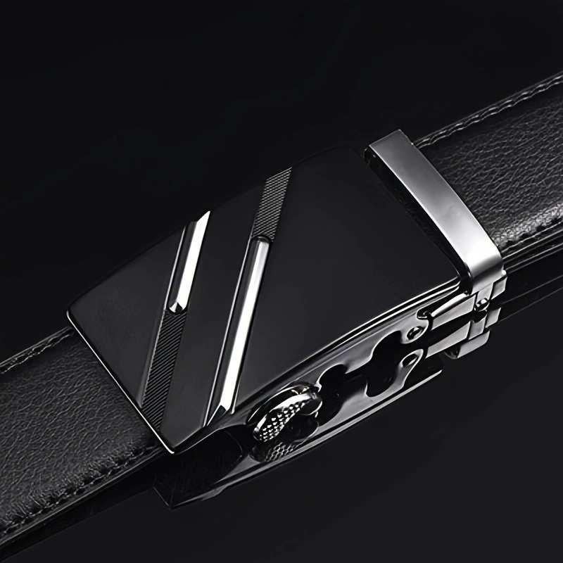 Faux Leather Belt Golden Tone Buckle